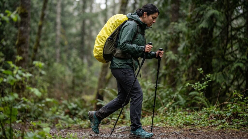 Hiking in wet and rainy weather safety tips