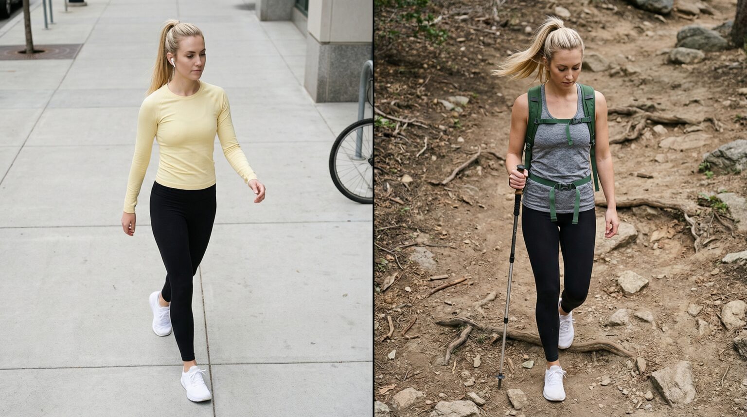 hiking vs walking difference