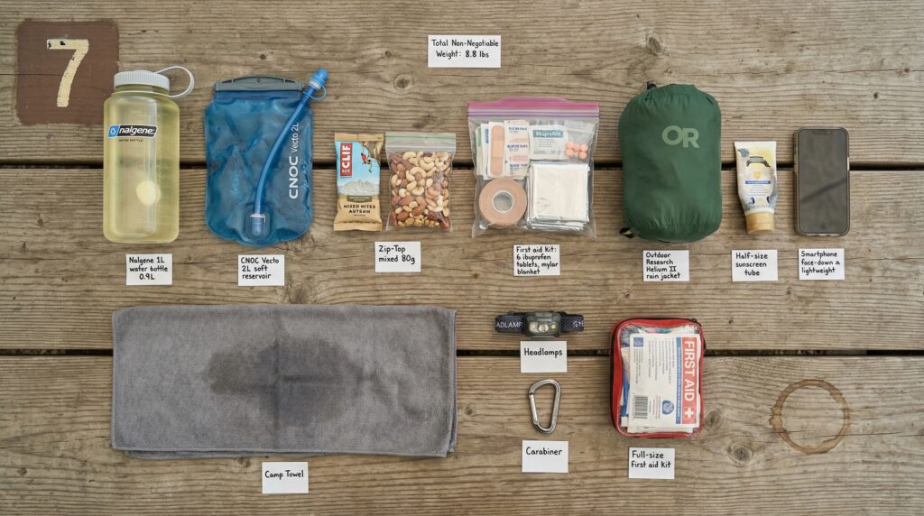 how heavy should a day hike backpack be