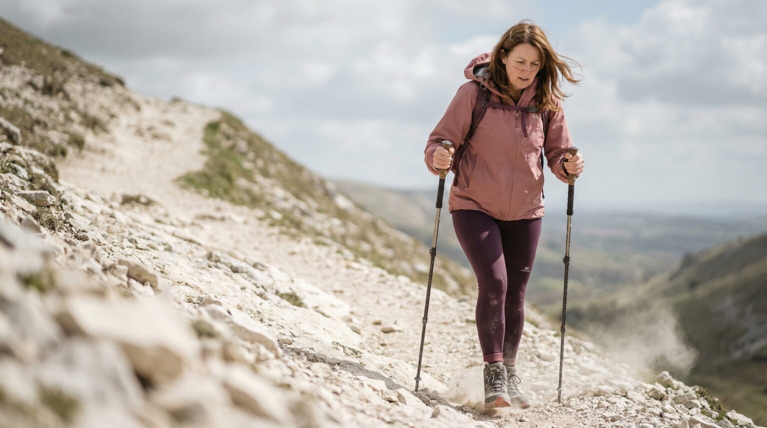 knee pain hiking downhill